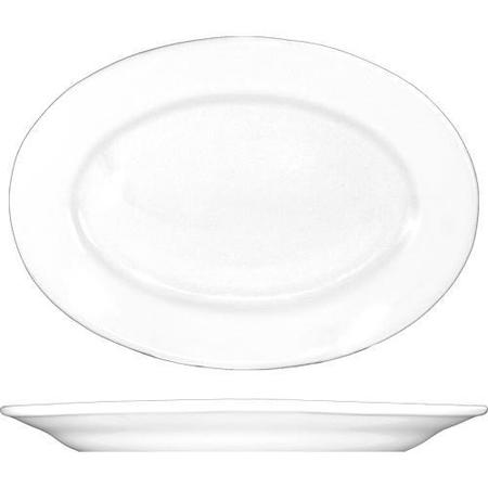 INTERNATIONAL TABLEWARE 9 3/8 in x 6 5/8 in Dover™ Porcelain Wide Rim Platter, PK24 DO-81